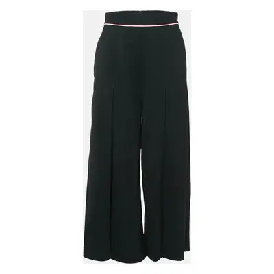 Stella McCartney Black Wool Pleated Wide Leg Pants