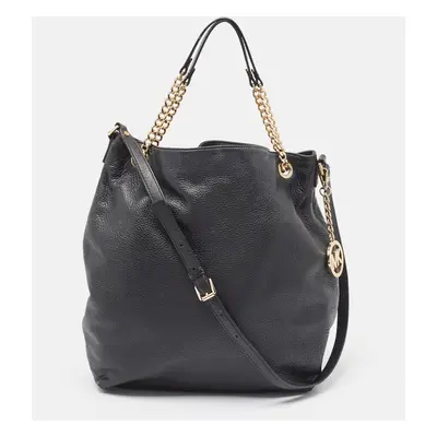 MICHAEL Michael Kors Black Leather Charm Tote