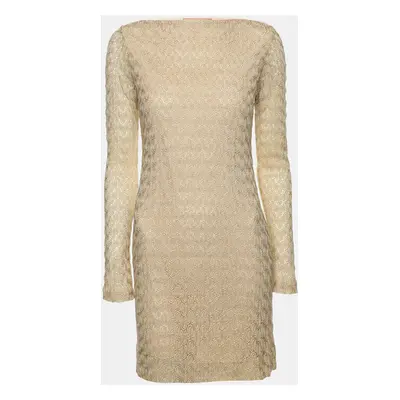 Missoni Beige Lurex Lace Midi Dress