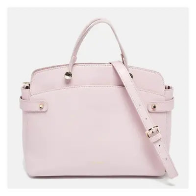 Furla Light Pink Leather Agata Satchel