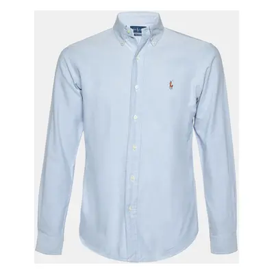 Ralph Lauren Light Blue Cotton Custom Fit Button Down Shirt