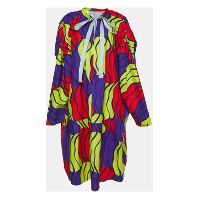 Marni Multicolor Printed Cotton Oversized Tunic Dress