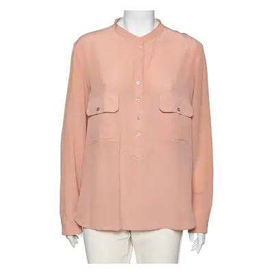 Stella McCartney Peach Silk Pocket Detail Blouse