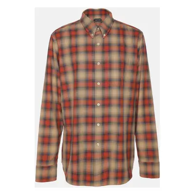 Tom Ford Multicolor Check Cottn Button Front Shirt