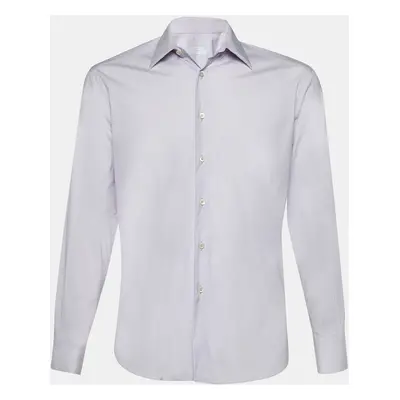 Prada Light Lavender Stretch Cotton Long Sleeve Shirt