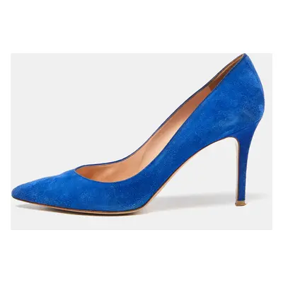 Gianvito Rossi Blue Suede Gianvito Pumps Size 40.5