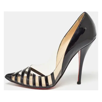 Christian Louboutin Black Patent Leather and PVC Pivichic Pumps Size