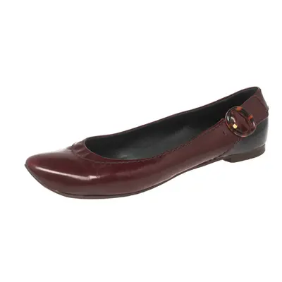 Marc Jacobs Burgundy Patent Ballet Flats Size