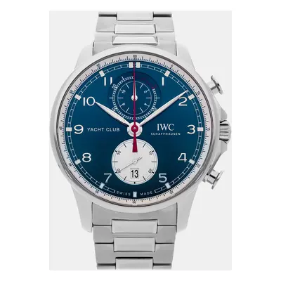 IWC Blue Stainless Steel Portuguese Yacht Club IW3907-04 Automatic Men's Wristwatch mm