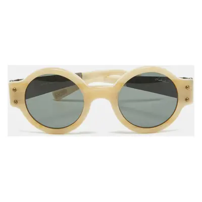 Lanvin Cream Acetate SLN 512S Round Sunglasses