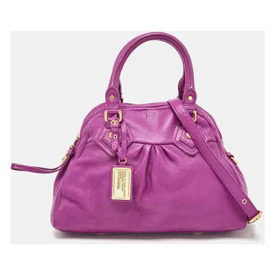 Marc by Marc Jacobs Purple Leather Classic Q Groovee Satchel