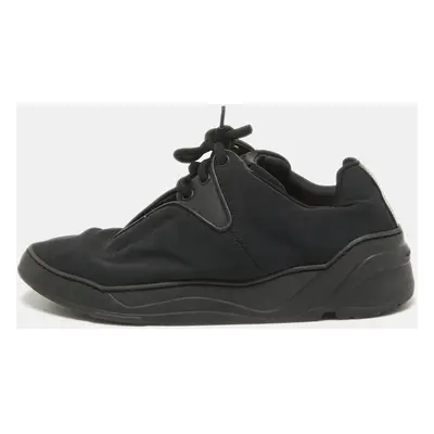 Dior Black Canvas and Leather Lace Up Sneakers Size