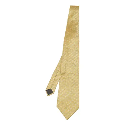 Lanvin Vintage Gold Jacquard Silk Tie