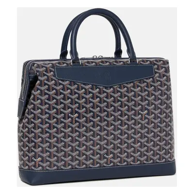 Goyard Navy Blue Leather and Signature Canvas Cisaplin Document Case