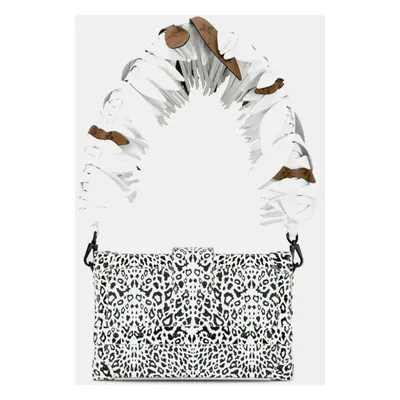 Louis Vuitton Black/White Leather and Feather Petite Malle Shoulder Bag