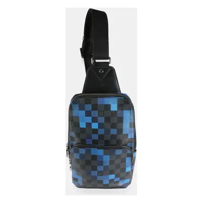 Louis Vuitton Blue/Black Limited Edition Damier Graphite Pixel Avenue Sling Bag