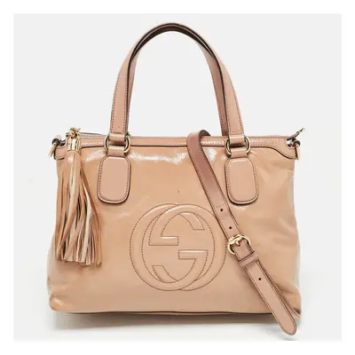 Gucci Pink Patent Leather Soho Working Tote