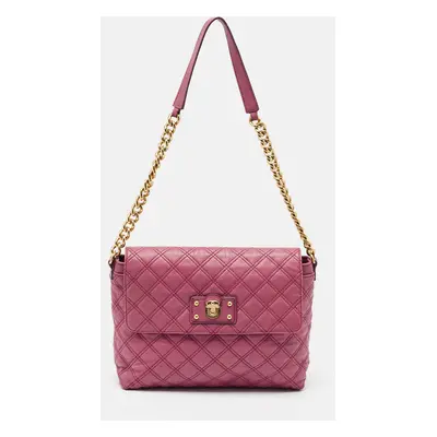 Marc Jacobs Pink Quilted Leather Day To Night Single Shoulder Bag