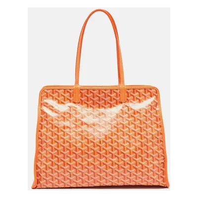 Goyard Orange Goyardine Coated Canvas and Leather Hardy PM Tote