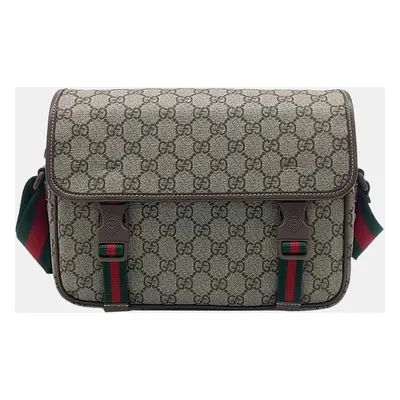 Gucci Beige/Brown GG Canvas Messenger Bag