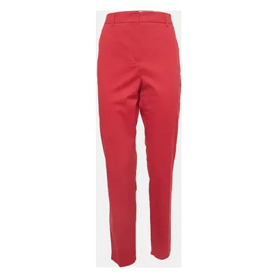 Max Mara Studio Red Gabardine Regular Fit Trousers