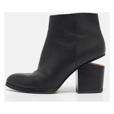 Alexander Wang Black Leather Gabi Ankle Length Boots Size