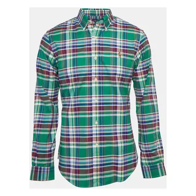 Ralph Lauren Green Tartan Checked Cotton Slim Fit