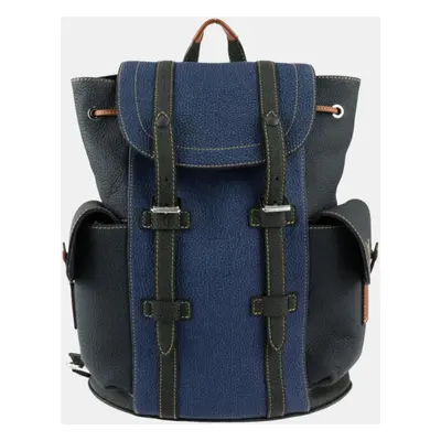 Louis Vuitton Blue/Black Monogram Christopher Backpack