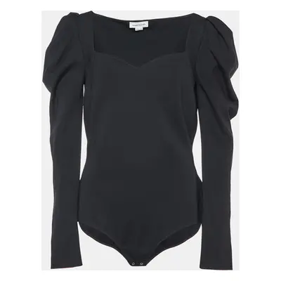 Alexander McQueen Black Jersey Full Sleeves Bodysuit