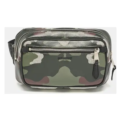 Burberry Mangrove Green Camo Coated Canvas West Belt Bag