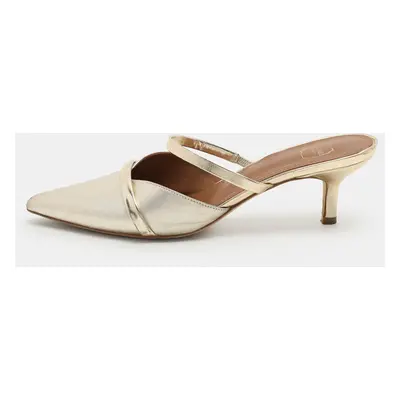 Malone Souliers Gold Leather Frankie Mules Size