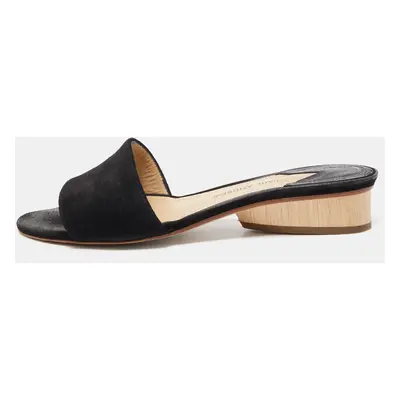 Paul Andrew Black Suede Slide Sandals Size