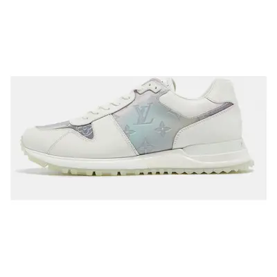 Louis Vuitton White/Iridescent Leather and PVC Run Away Sneakers Size