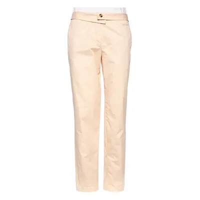 Kenzo Peach Cotton Back Buckle Detailed Formal Trousers