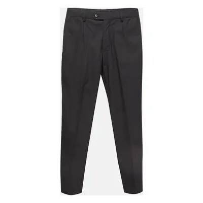 Dolce & Gabbana Black Wool Regular Trousers