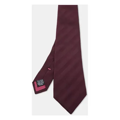 Boss by Hugo Boss Purple Stripe Patterned Silk Tie