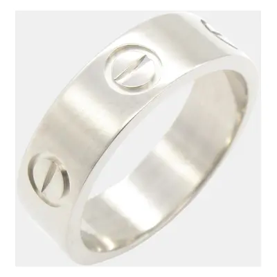 Cartier 18K White Gold Love Band Ring EU