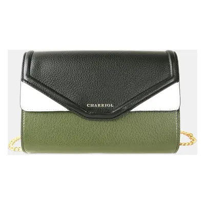 Charriol Green Leather Forever Crossbody