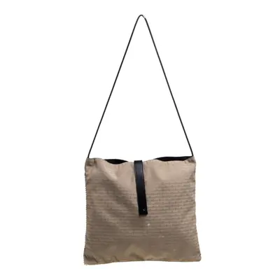 Dior Beige/Black Oblique Canvas and Mesh Shoulder Bag