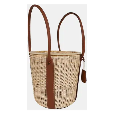 Hermes Hand-Braided Wicker & Taurillon Leather Park Soleil d'Hermes Picnic Basket