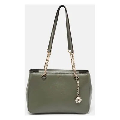 DKNY Grey Saffiano Leather Tote