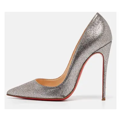 Christian Louboutin Silver Glitter So Kate Pumps Size