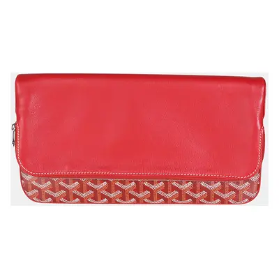 Goyard Red Goyardine Canvas Sainte Marie Clutch