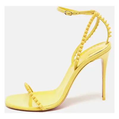 Christian Louboutin Yellow Patent Leather So Me Sandals Size