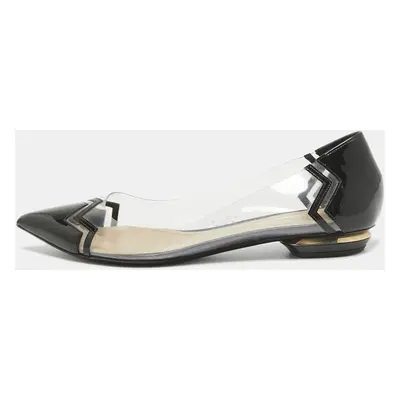 Nicholas Kirkwood Black Patent and PVC Ballet Flats Size