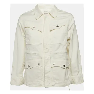 Zadig & Voltaire Off White Cotton Drill Denim Jacket