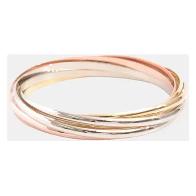 Cartier 18K Yellow Gold, Rose Gold, White Gold Trinity Link Bangle Bracelet