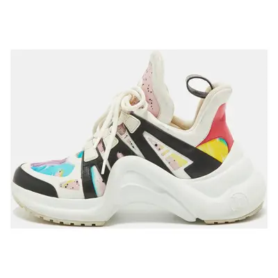 Louis Vuitton Multicolor Fabric and Leather Archlight High Top Sneakers Size 37.5