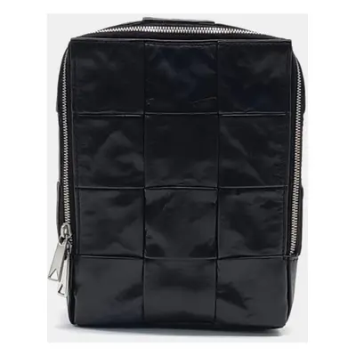 Bottega Veneta Black Leather Cassette Crossbody Bag