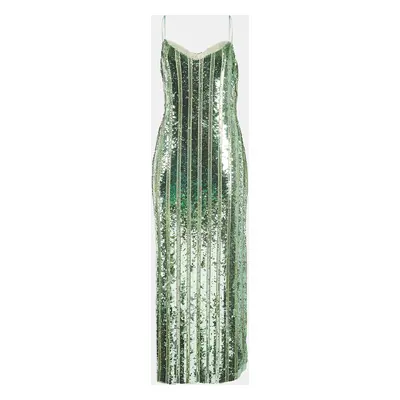 Galvan London Green Stargaze Sequin Maxi Dress